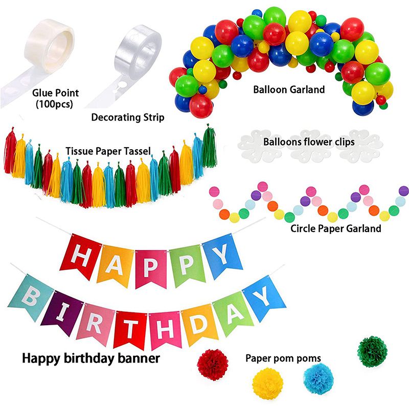 Balloon Arch Kit - Rainbow Happy Birthday – Konfetti Parties