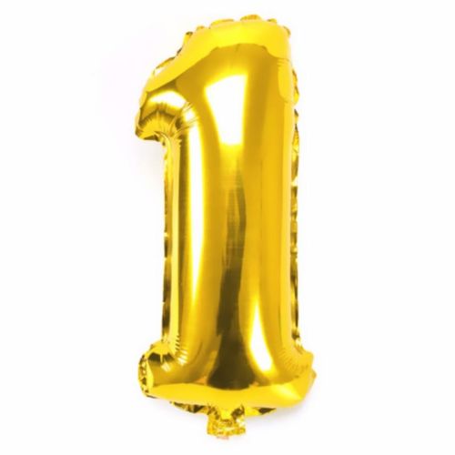 Gold Foil Balloon - Number 1