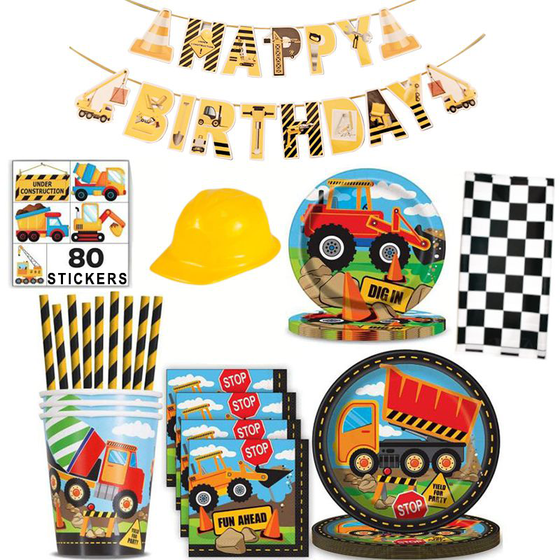 Table Decor - Construction Car Birthday