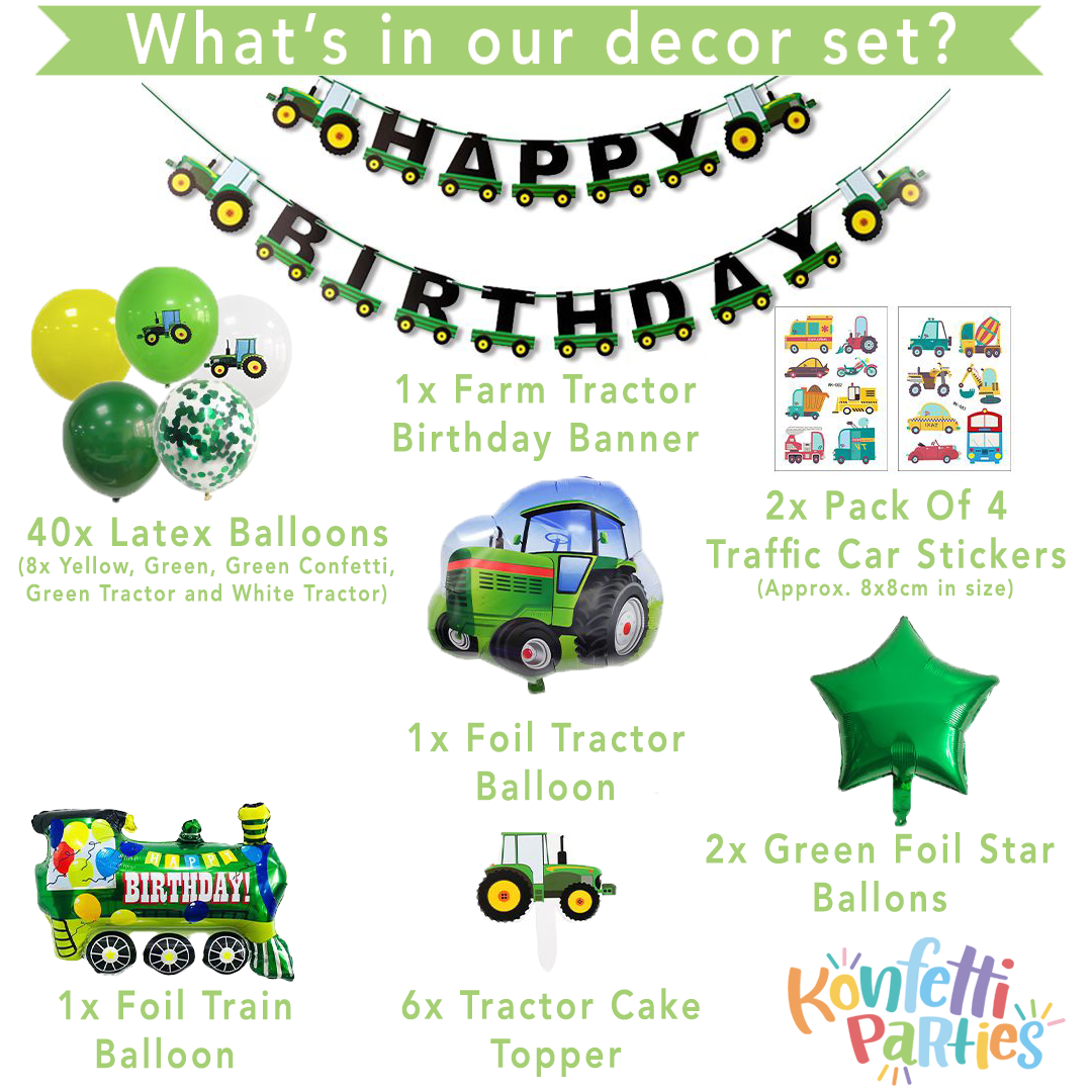 Party Balloon Banner Kit - Farm Tractor Balloon Banner