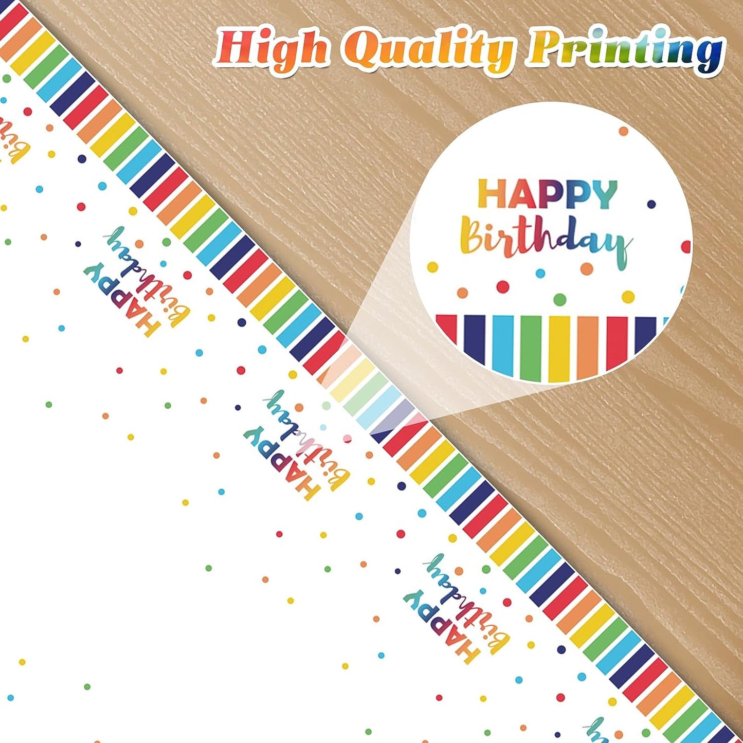 happy birthday table decor table cloth display image 